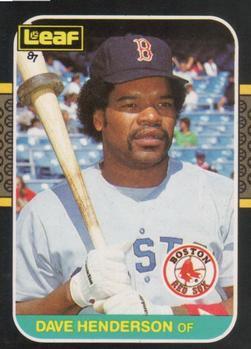 #103 Dave Henderson - Boston Red Sox - 1987 Leaf Baseball