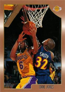 #103 Eddie Jones - Los Angeles Lakers - 1998-99 Topps Basketball