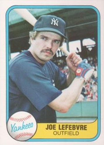 #103 Joe Lefebvre - New York Yankees - 1981 Fleer Baseball