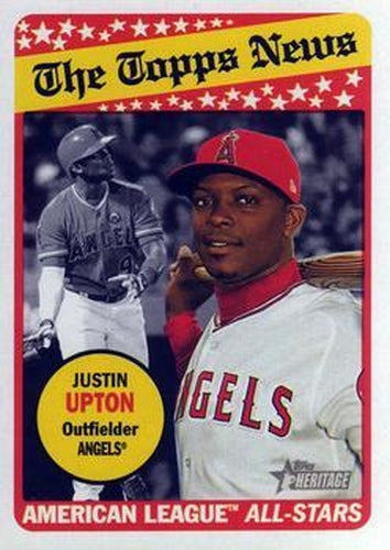 #103 Justin Upton - Los Angeles Angels - 2018 Topps Heritage Baseball