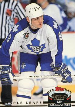 #103 Ken Baumgartner - Toronto Maple Leafs - 1992-93 Stadium Club Hockey