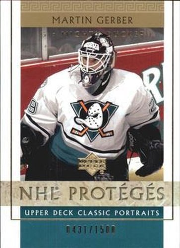 #103 Martin Gerber - Anaheim Mighty Ducks - 2002-03 Upper Deck Classic Portraits Hockey