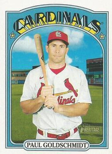 #103 Paul Goldschmidt - St. Louis Cardinals - 2021 Topps Heritage Baseball