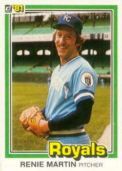#103 Renie Martin - Kansas City Royals - 1981 Donruss Baseball
