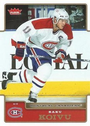 #103 Saku Koivu - Montreal Canadiens - 2006-07 Fleer Hockey