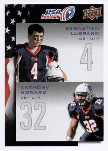 #103 Sebastien Lubrano / Anthony Howard - USA - 2014 Upper Deck USA Football