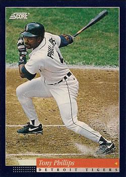 #103 Tony Phillips - Detroit Tigers -1994 Score Baseball