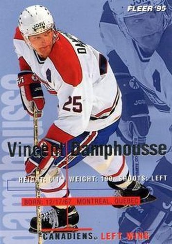#103 Vincent Damphousse - Montreal Canadiens - 1994-95 Fleer Hockey