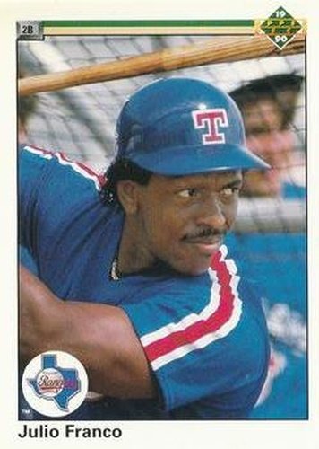 #103 Julio Franco - Texas Rangers - 1990 Upper Deck Baseball