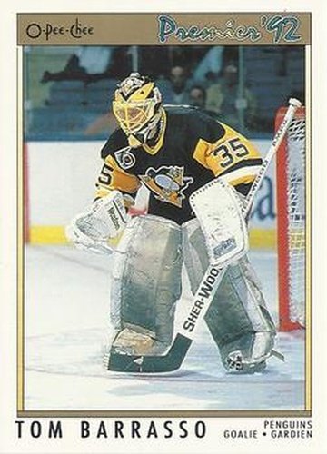 #103 Tom Barrasso - Pittsburgh Penguins - 1991-92 O-Pee-Chee Premier Hockey