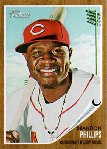 #103 Brandon Phillips - Cincinnati Reds - 2011 Topps Heritage Baseball