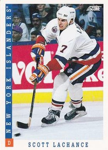 #103 Scott Lachance - New York Islanders - 1993-94 Score Canadian Hockey
