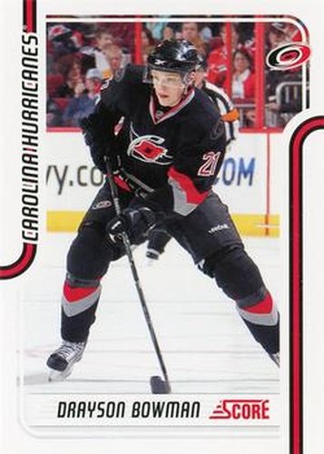 #103 Drayson Bowman - Carolina Hurricanes - 2011-12 Score Hockey