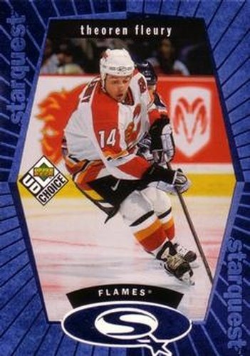 #SQ13 Theoren Fleury - Calgary Flames - 1998-99 UD Choice Hockey - StarQuest Blue
