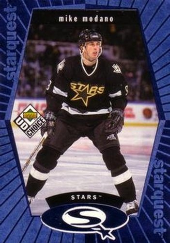 #SQ24 Mike Modano - Dallas Stars - 1998-99 UD Choice Hockey - StarQuest Blue