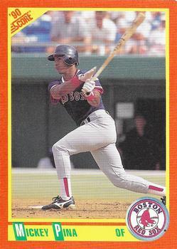 #104T Mickey Pina - Boston Red Sox - 1990 Score Rookie & Traded Baseball