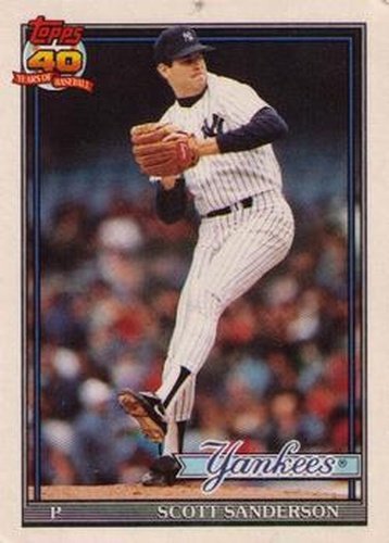 #104T Scott Sanderson - New York Yankees - 1991 Topps Traded Baseball
