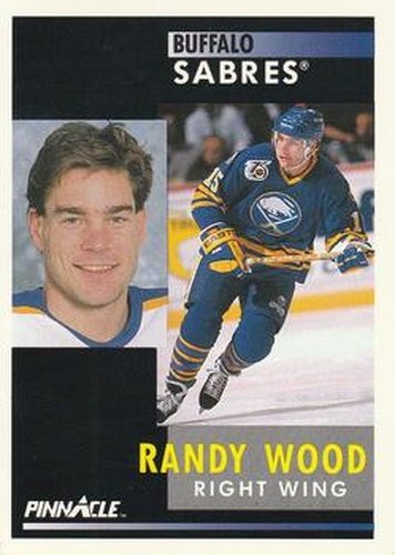 #104 Randy Wood - Buffalo Sabres - 1991-92 Pinnacle Hockey