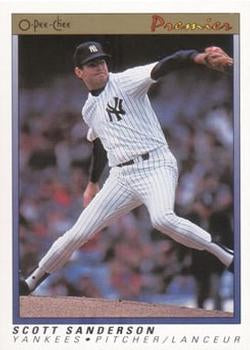 #104 Scott Sanderson - New York Yankees - 1991 O-Pee-Chee Premier Baseball