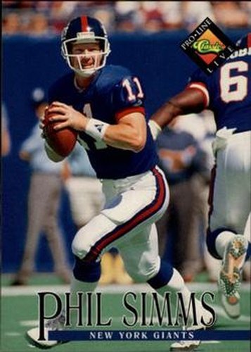 #104 Phil Simms - New York Giants - 1994 Pro Line Live Football
