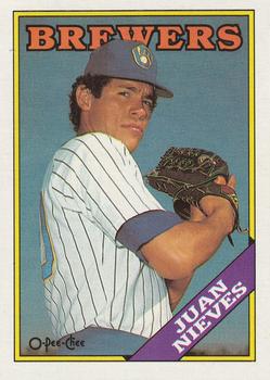 #104 Juan Nieves - Milwaukee Brewers - 1988 O-Pee-Chee Baseball