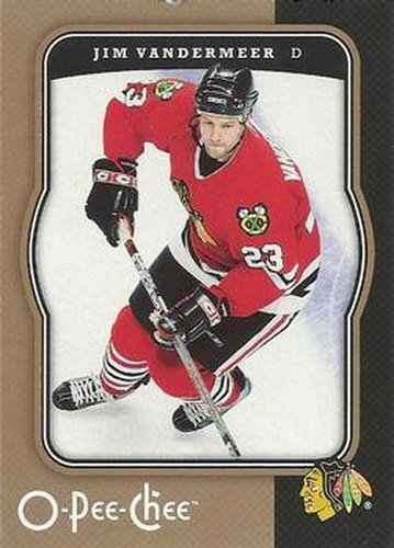 #104 Jim Vandermeer - Chicago Blackhawks - 2007-08 O-Pee-Chee Hockey