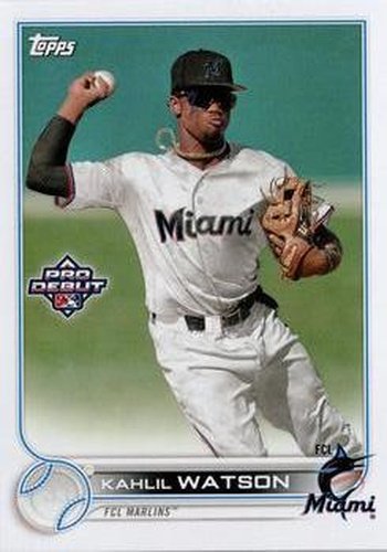 #PD-104 Kahlil Watson - FCL Marlins - 2022 Topps Pro Debut Baseball