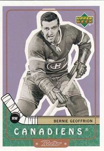 #104 Bernie Geoffrion - Montreal Canadiens - 1999-00 Upper Deck Retro Hockey