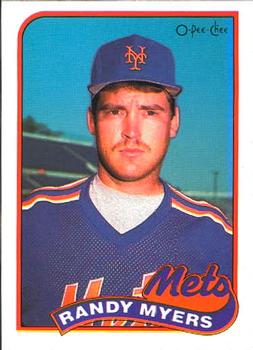 #104 Randy Myers - New York Mets - 1989 O-Pee-Chee Baseball