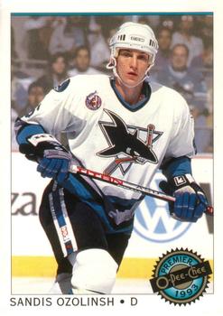 #104 Sandis Ozolinsh - San Jose Sharks - 1992-93 O-Pee-Chee Premier Hockey
