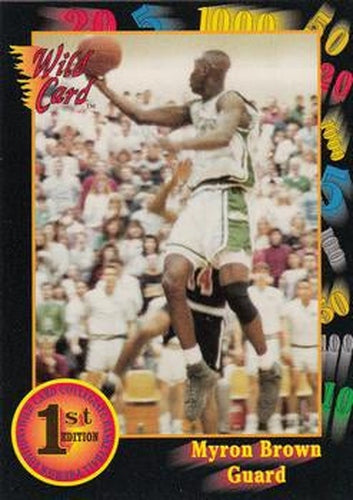 #104 Myron Brown - Slippery Rock University The Rock - 1991-92 Wild Card Basketball