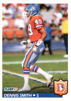 #104 Dennis Smith - Denver Broncos - 1992 Fleer Football