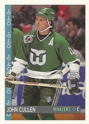 #104 John Cullen - Hartford Whalers - 1992-93 O-Pee-Chee Hockey