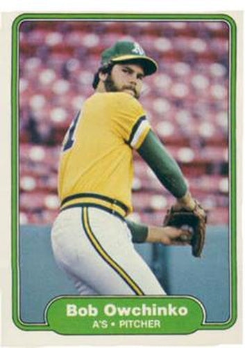 #104 Bob Owchinko - Oakland Athletics - 1982 Fleer Baseball