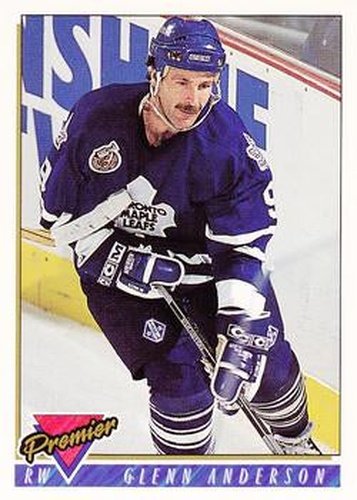 #104 Glenn Anderson - Toronto Maple Leafs - 1993-94 Topps Premier Hockey