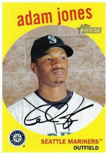 #104 Adam Jones - Seattle Mariners - 2008 Topps Heritage Baseball