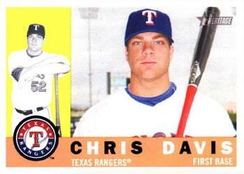 #104 Chris Davis - Texas Rangers - 2009 Topps Heritage Baseball