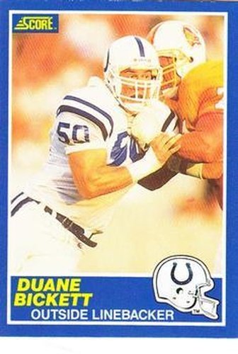 #104 Duane Bickett - Indianapolis Colts - 1989 Score Football