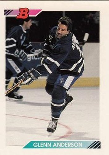 #104 Glenn Anderson - Toronto Maple Leafs - 1992-93 Bowman Hockey