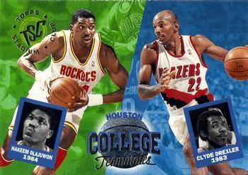 #104 Hakeem Olajuwon / Clyde Drexler - Houston Rockets / Portland Trail Blazers - 1994-95 Stadium Club Basketball