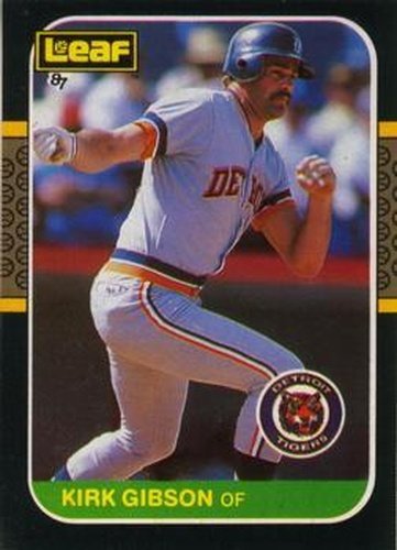 #104 Kirk Gibson - Detroit Tigers - 1987 Leaf Baseball