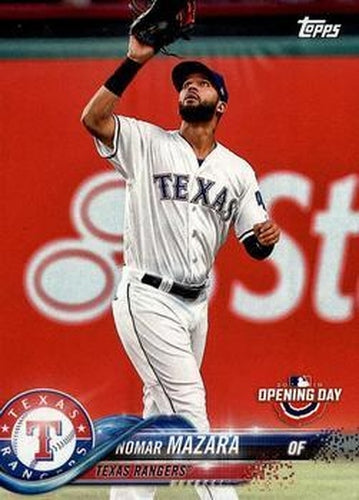 #104 Nomar Mazara - Texas Rangers - 2018 Topps Opening Day Baseball