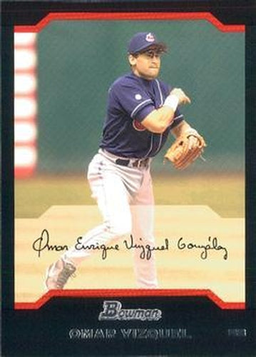 #104 Omar Vizquel - Cleveland Indians - 2004 Bowman Baseball