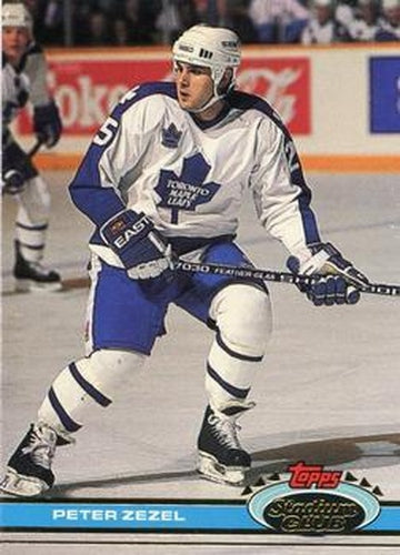 #104 Peter Zezel - Toronto Maple Leafs - 1991-92 Stadium Club Hockey