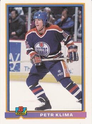 #104 Petr Klima - Edmonton Oilers - 1991-92 Bowman Hockey