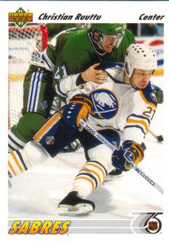 #104 Christian Ruuttu - Buffalo Sabres - 1991-92 Upper Deck Hockey