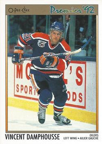 #104 Vincent Damphousse - Edmonton Oilers - 1991-92 O-Pee-Chee Premier Hockey