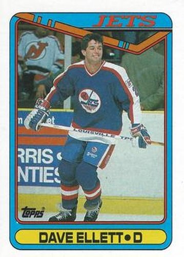 #104 Dave Ellett - Winnipeg Jets - 1990-91 Topps Hockey