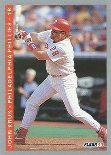 #104 John Kruk - Philadelphia Phillies - 1993 Fleer Baseball