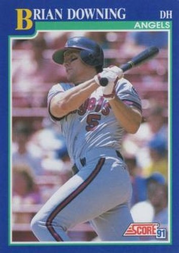 #104 Brian Downing - California Angels - 1991 Score Baseball
